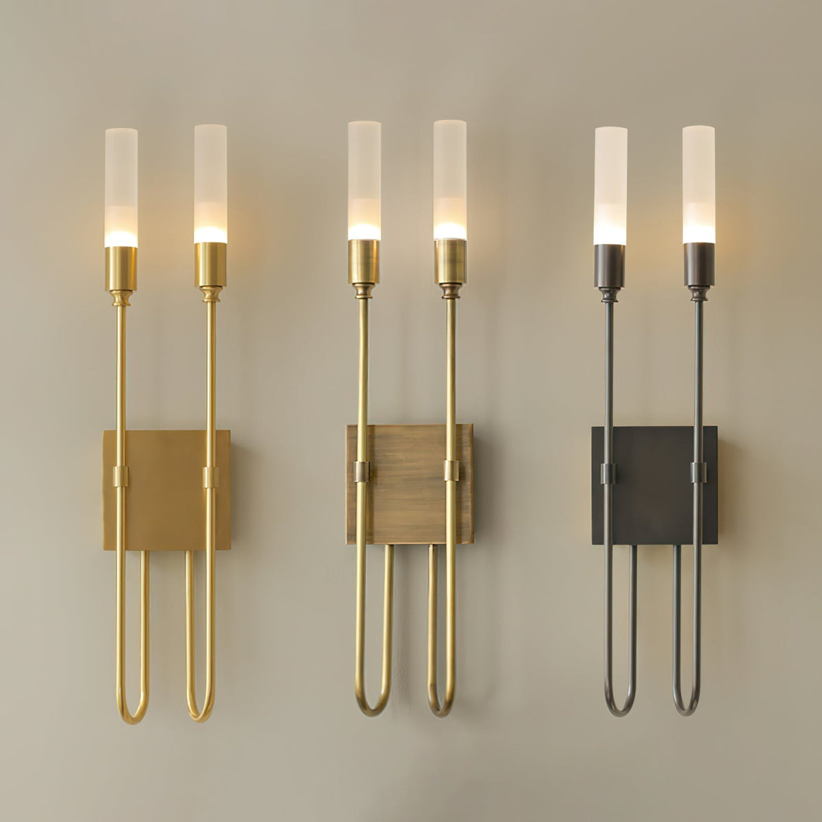 Yvori aplique de pared con doble varilla minimalista