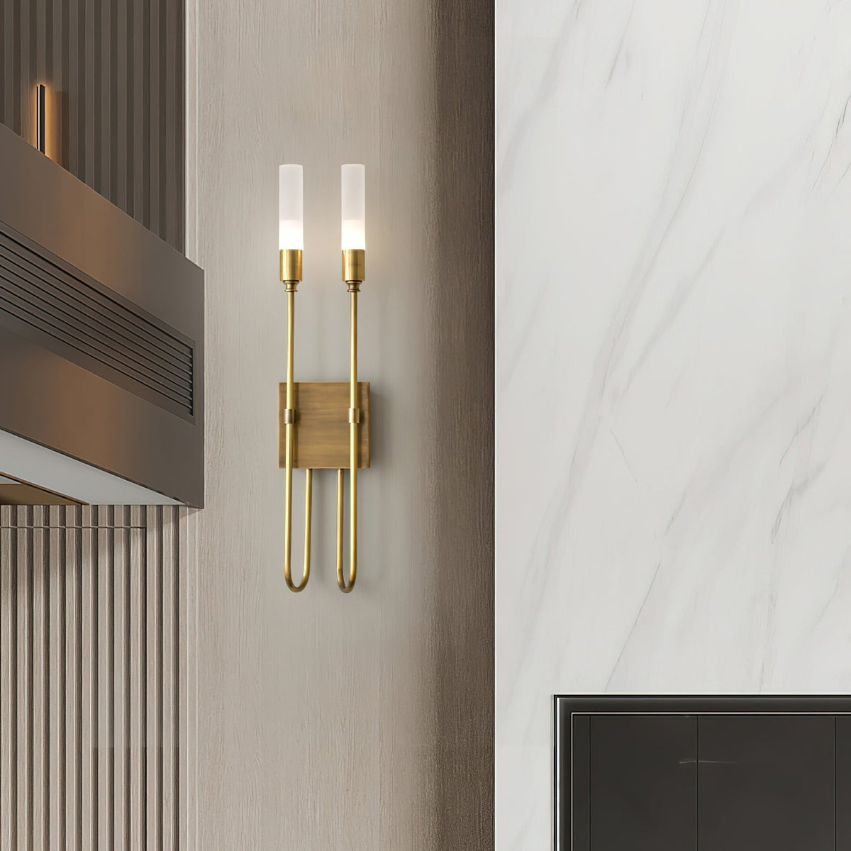 Yvori aplique de pared con doble varilla minimalista
