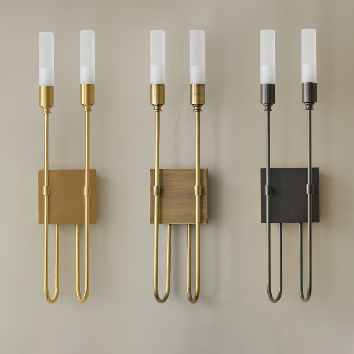 Yvori aplique de pared con doble varilla minimalista