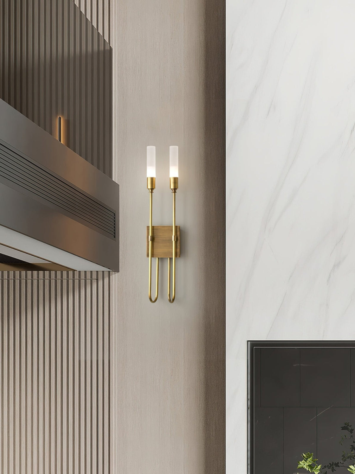 Yvori aplique de pared con doble varilla minimalista