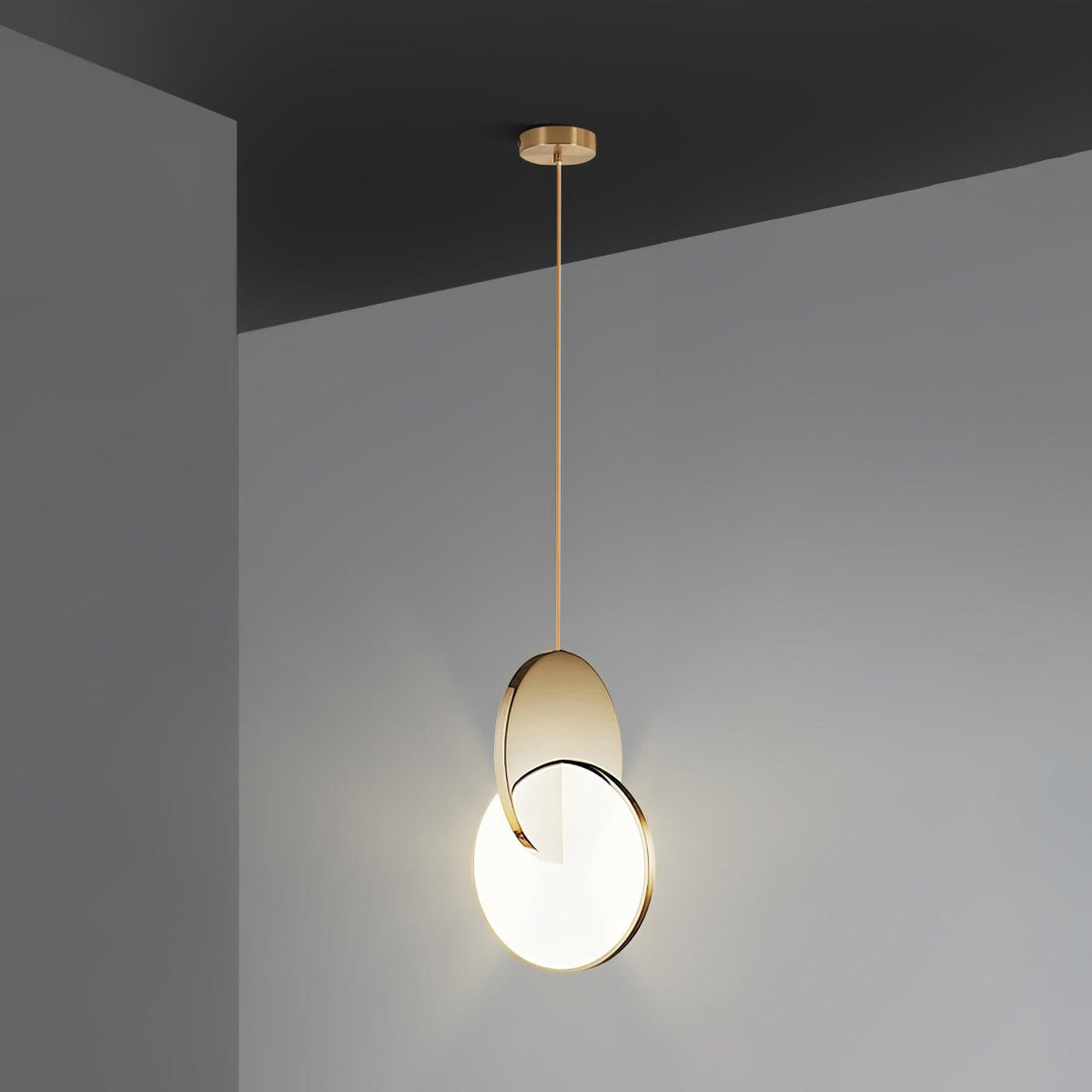 Lysola lámpara colgante con anillo de madera