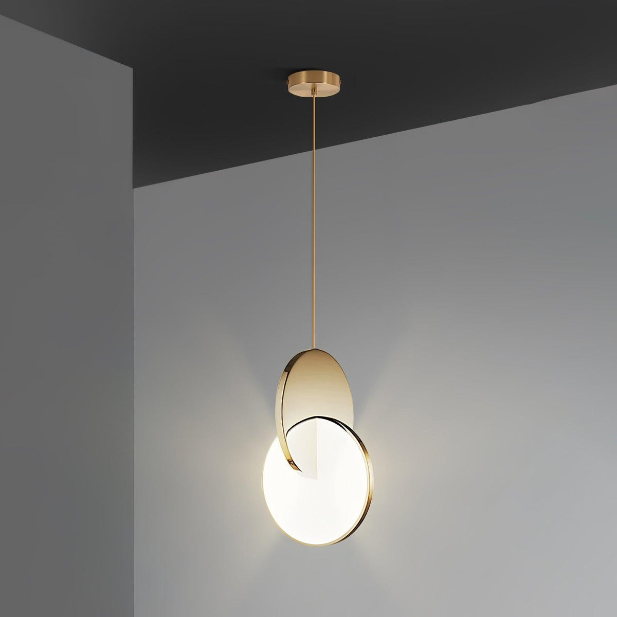 Lysola lámpara colgante con anillo de madera