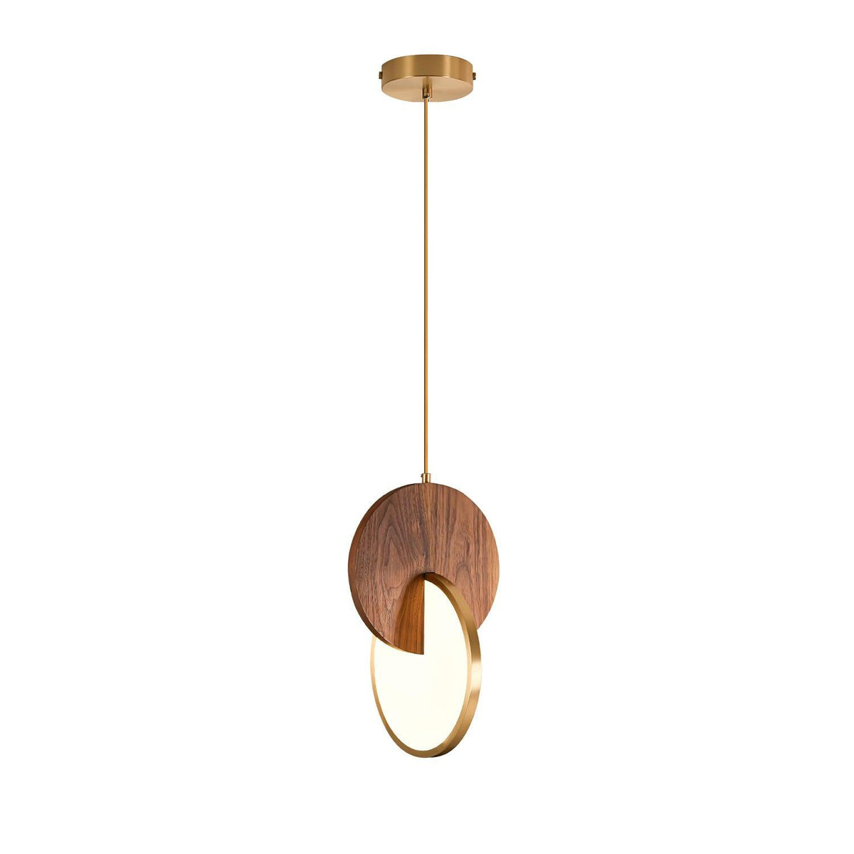 Lysola lámpara colgante con anillo de madera