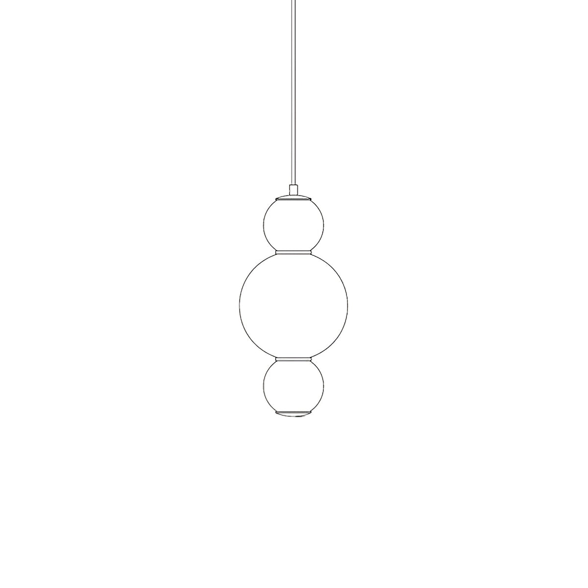 Frankie lámpara colgante minimalista de vidrio