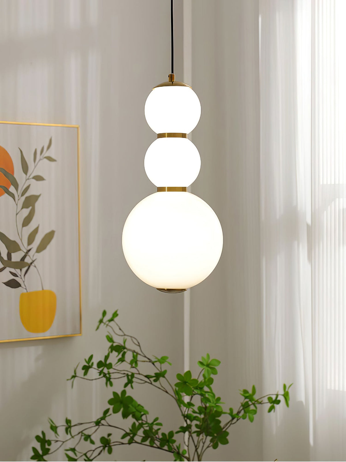 Frankie lámpara colgante minimalista de vidrio