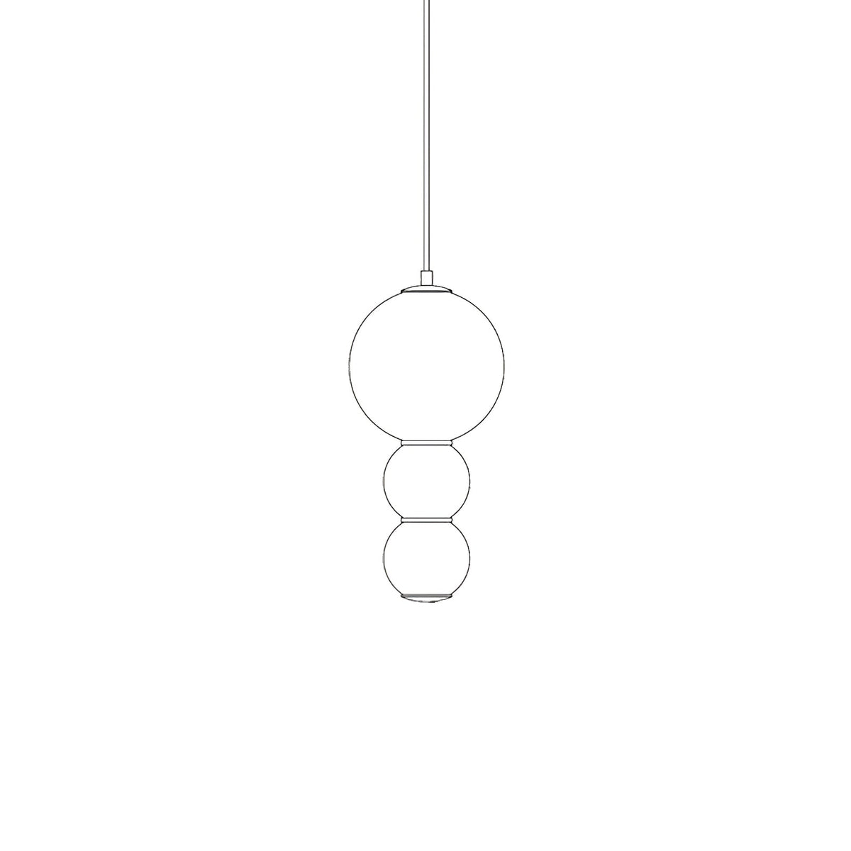 Frankie lámpara colgante minimalista de vidrio