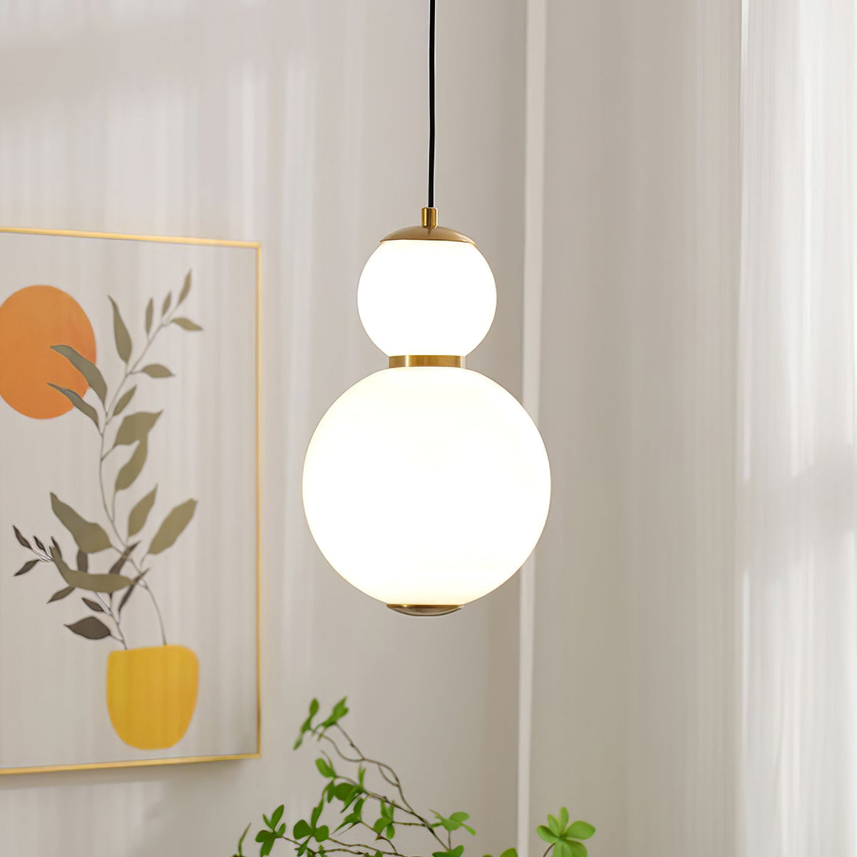 Frankie lámpara colgante minimalista de vidrio