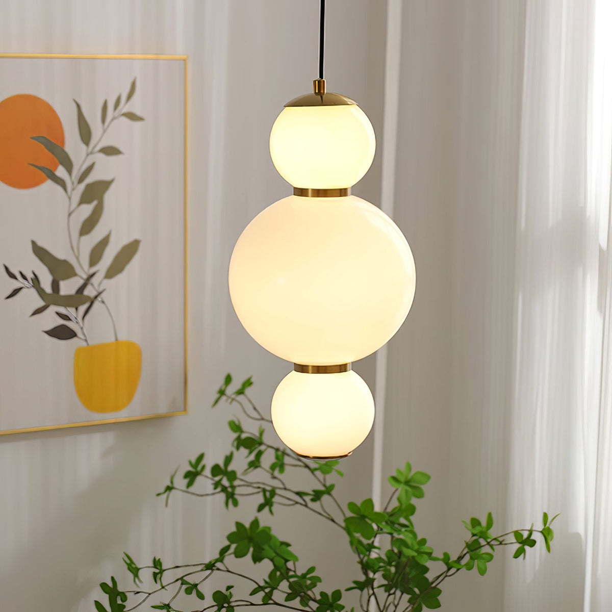 Frankie lámpara colgante minimalista de vidrio