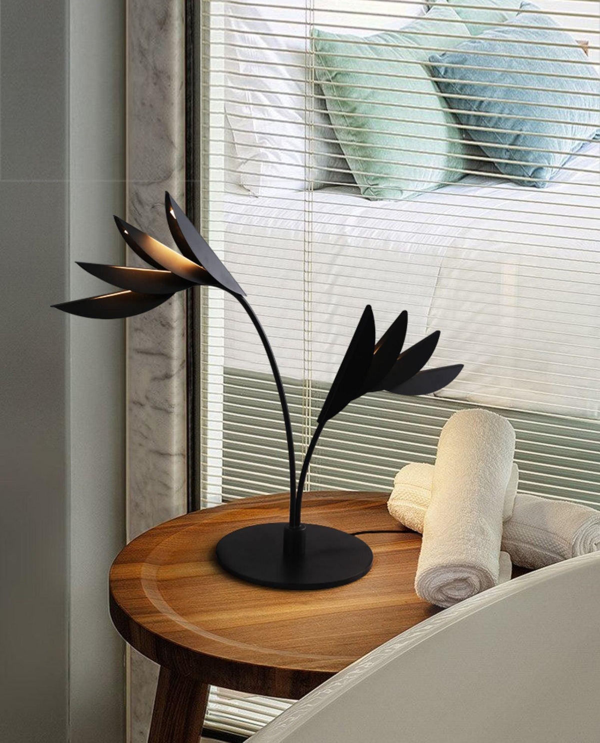 Palmara lámpara de mesa Art Deco