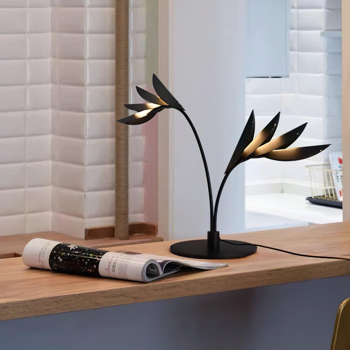 Palmara lámpara de mesa Art Deco