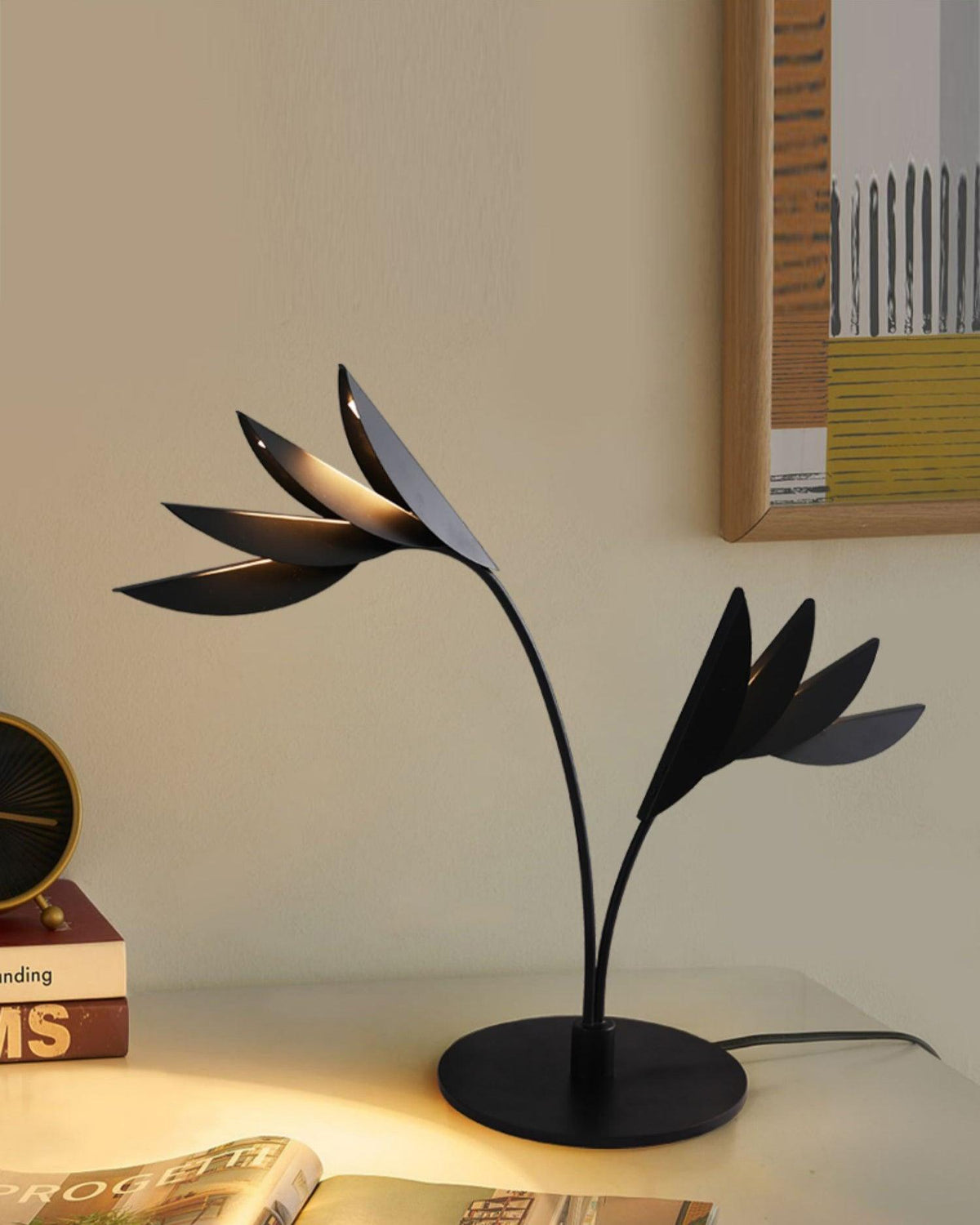 Palmara lámpara de mesa Art Deco