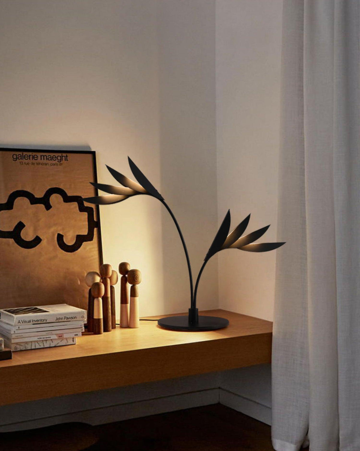 Palmara lámpara de mesa Art Deco
