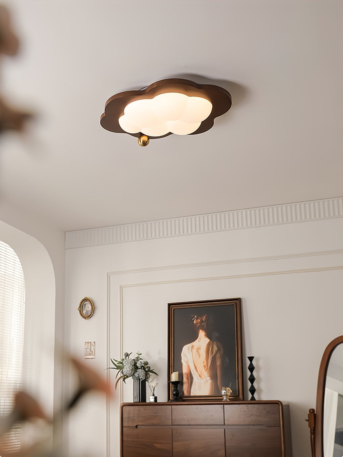 Ivaren lámpara de techo Premium nórdica de arte en madera