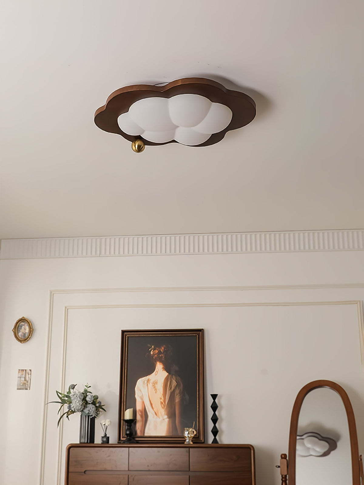 Ivaren lámpara de techo Premium nórdica de arte en madera