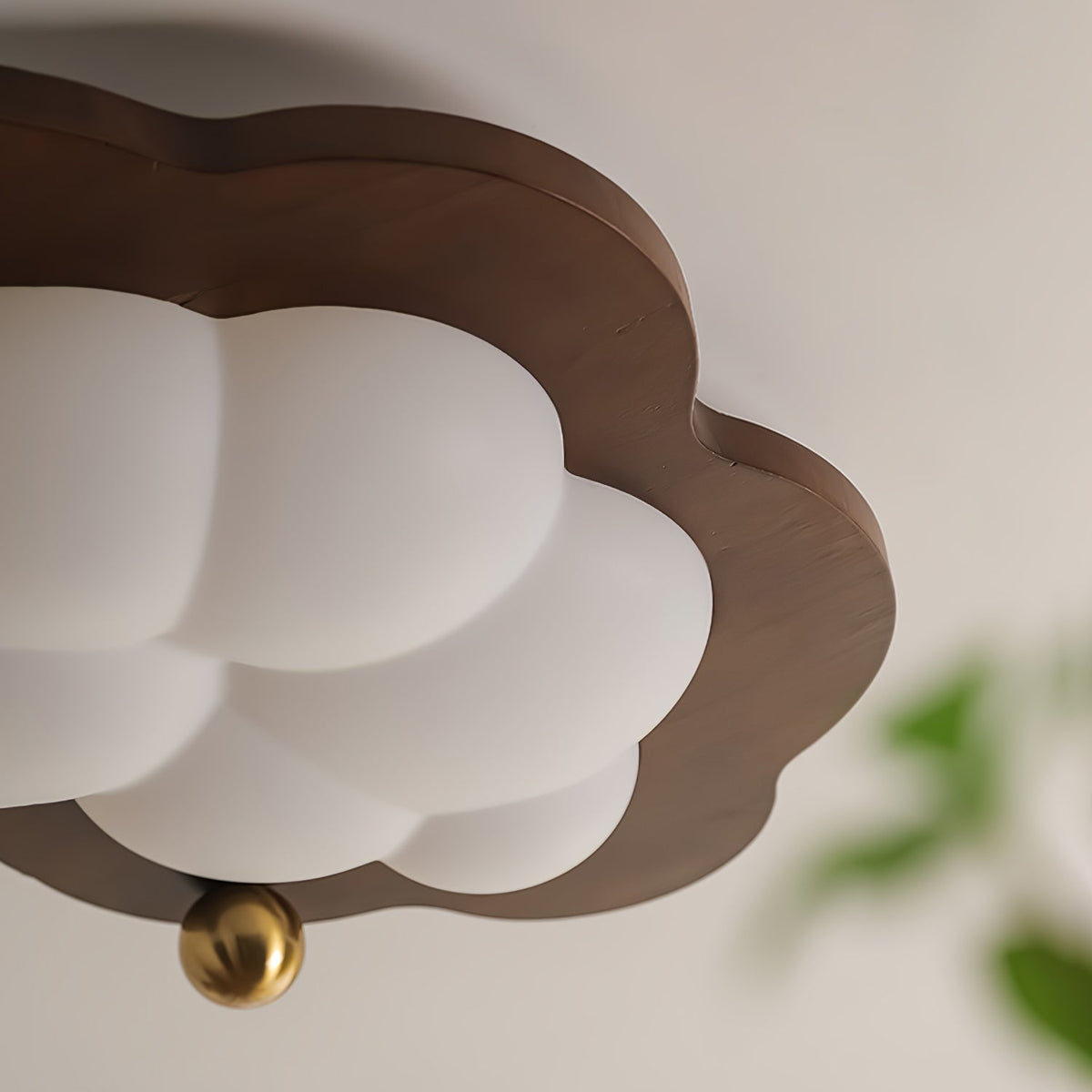 Ivaren lámpara de techo Premium nórdica de arte en madera