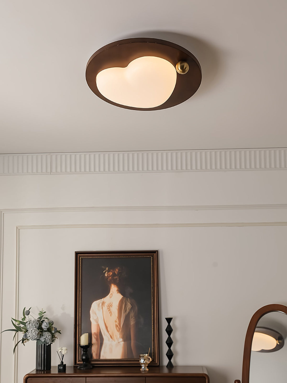 Ivaren lámpara de techo Premium nórdica de arte en madera