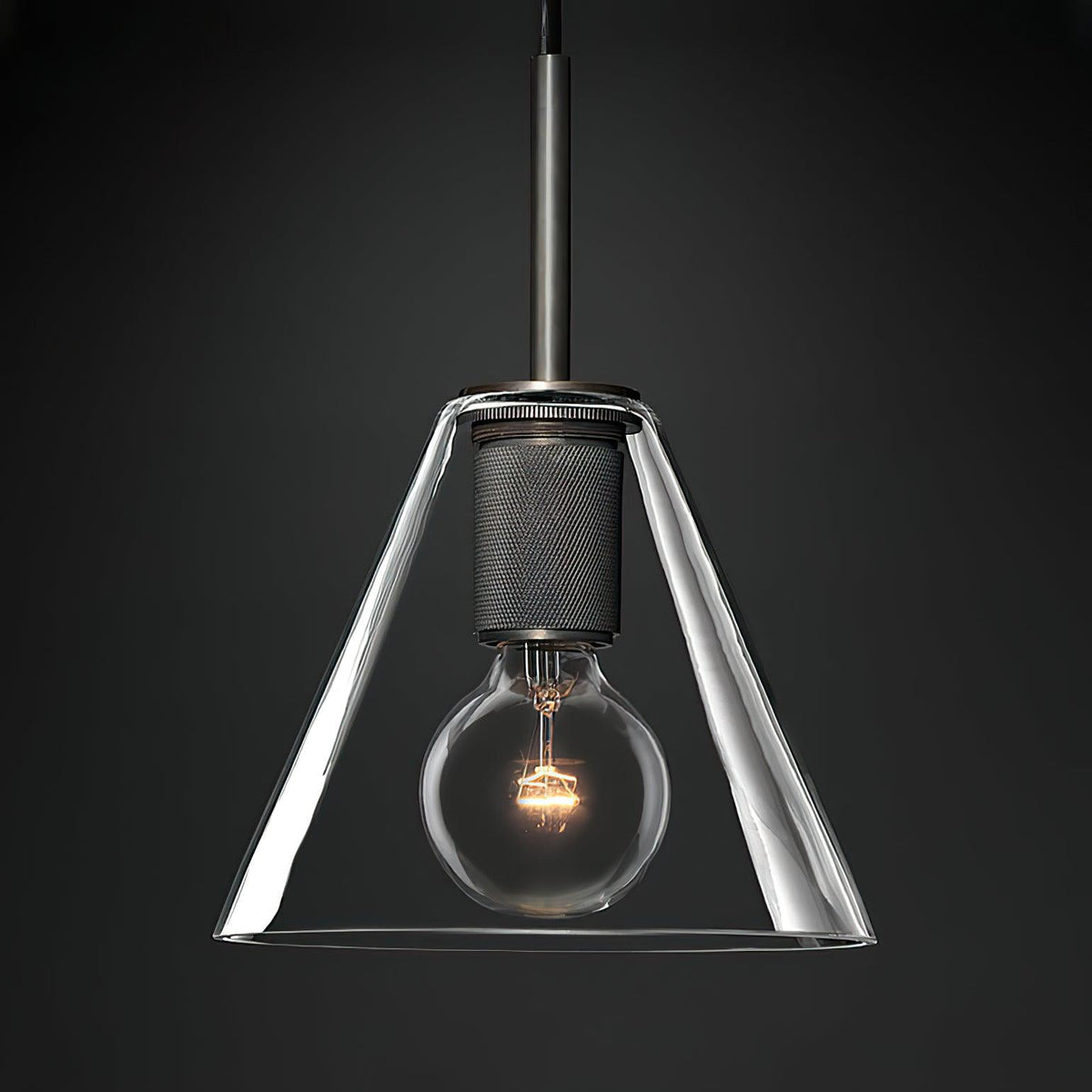 Lámpara colgante minimalista de metal en latón para comedor o cocina