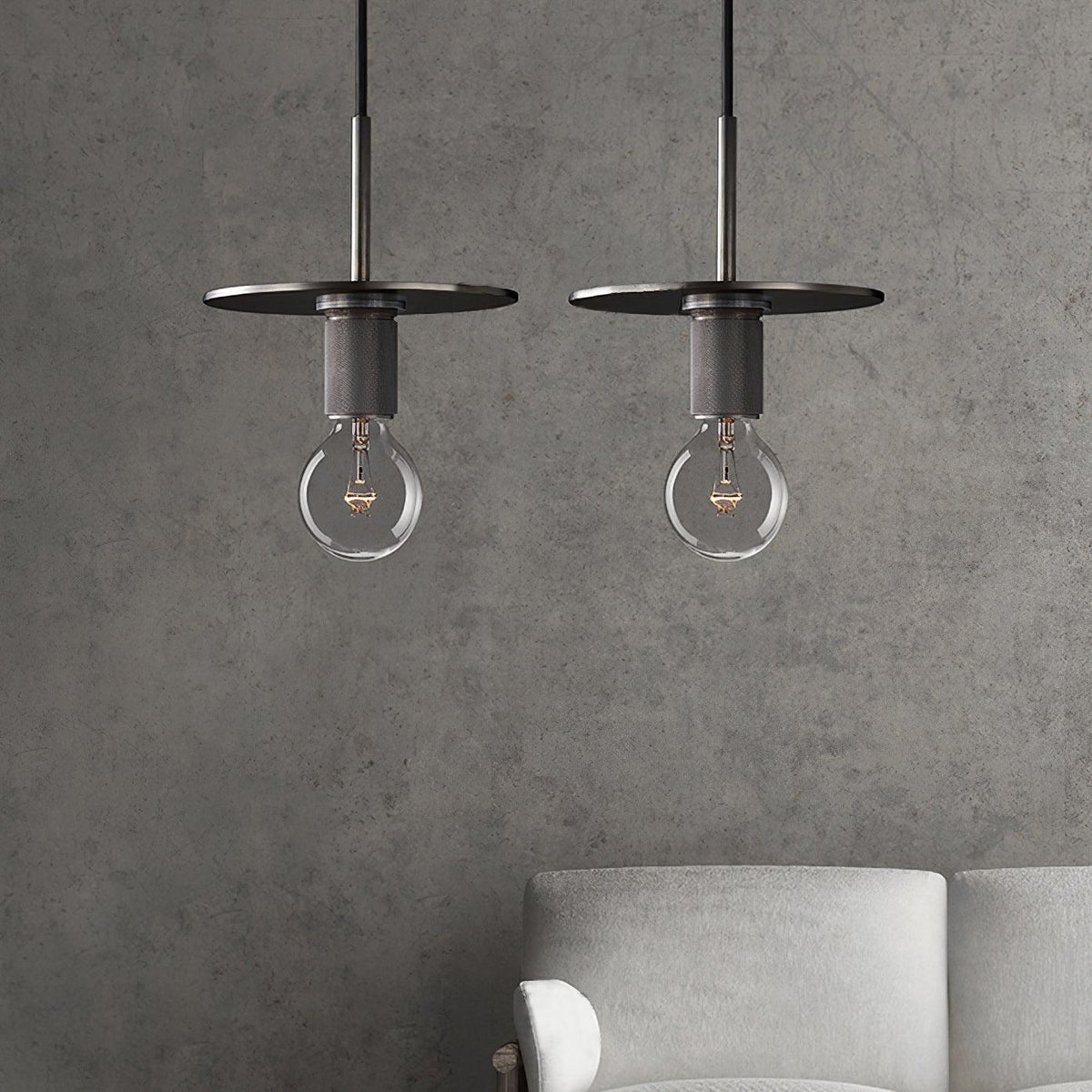 Lámpara colgante minimalista de metal en latón para comedor o cocina
