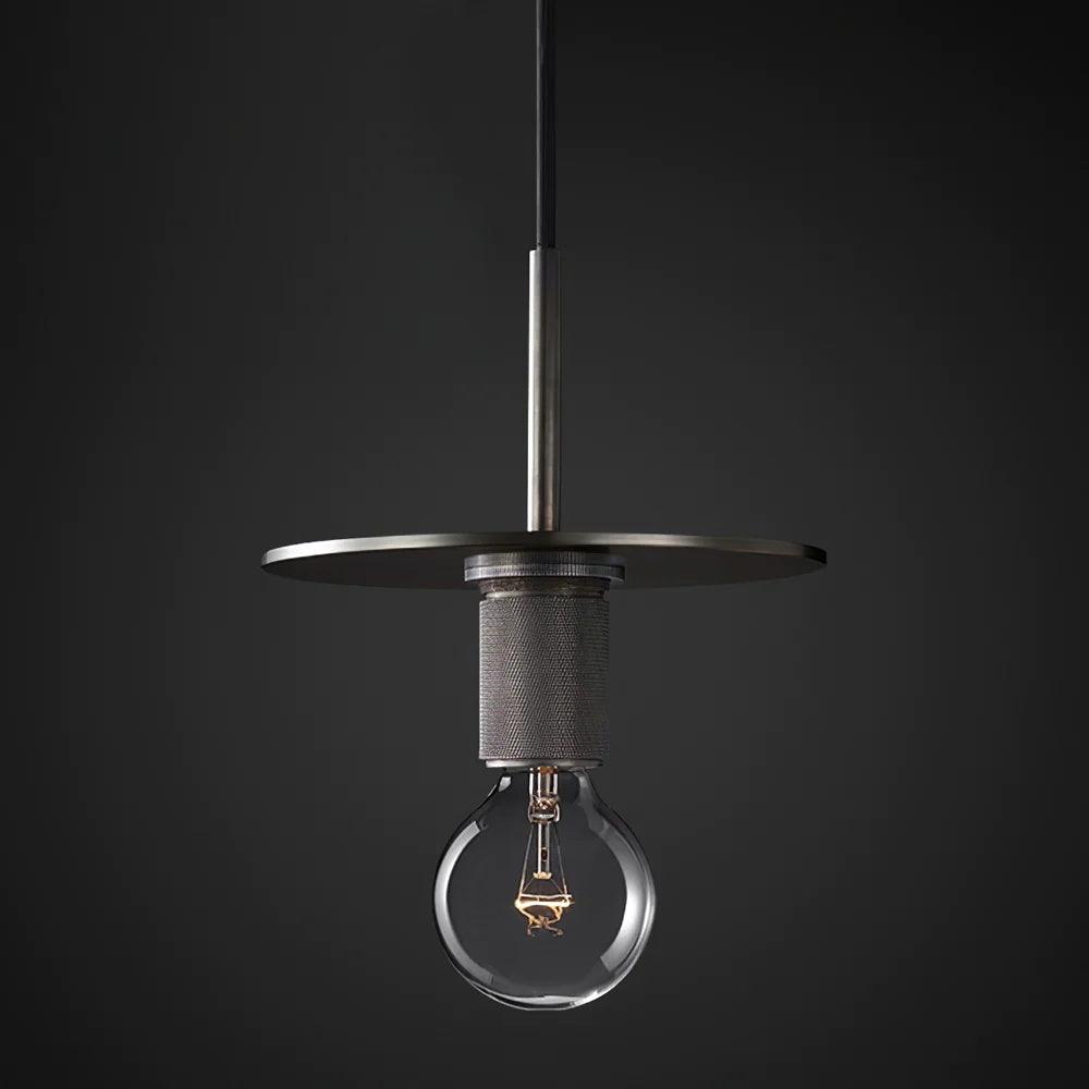 Lámpara colgante minimalista de metal en latón para comedor o cocina