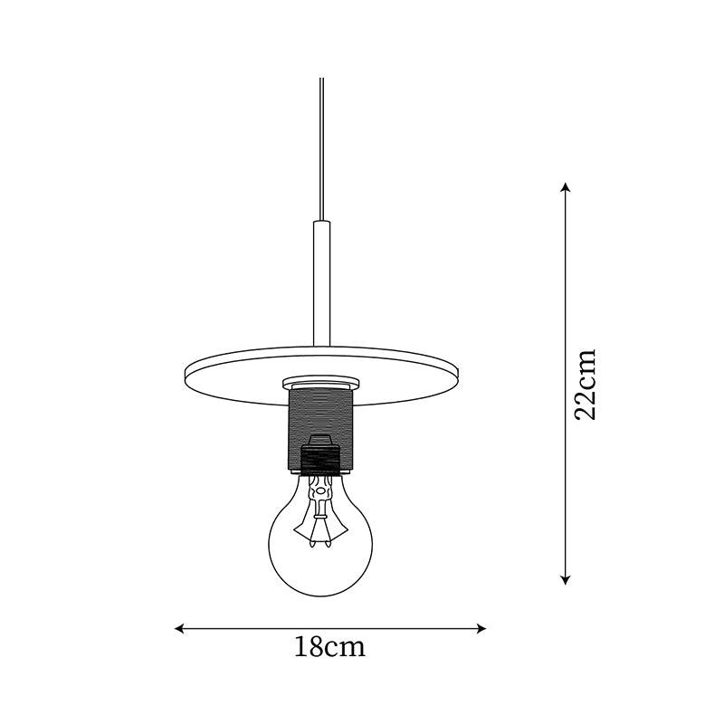 Lámpara colgante minimalista de metal en latón para comedor o cocina