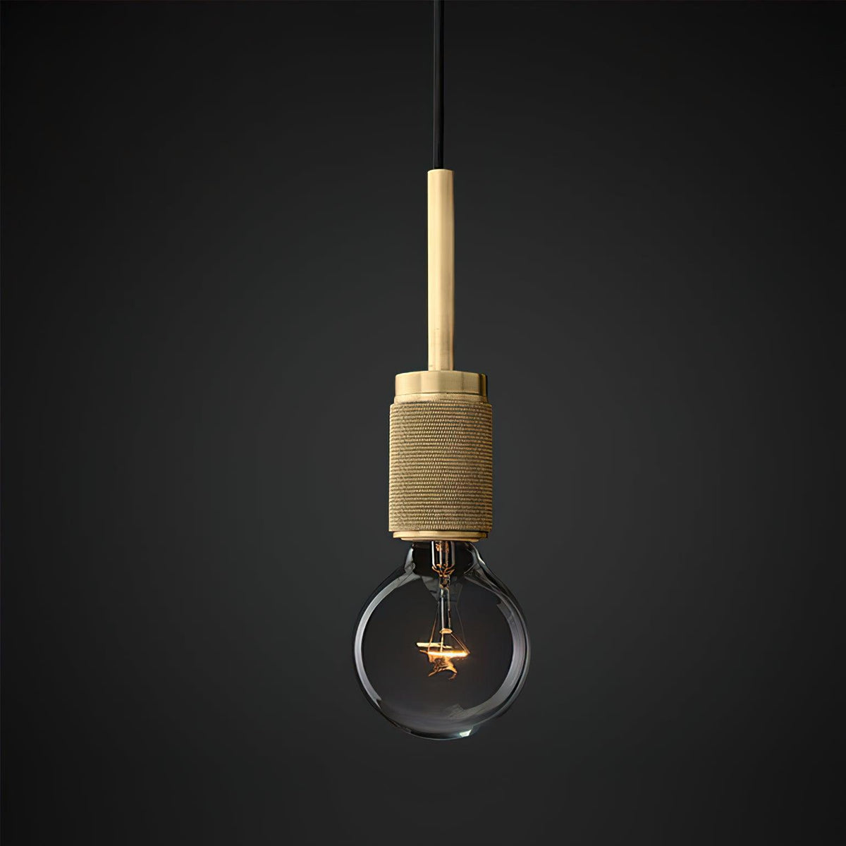 Lámpara colgante minimalista de metal en latón para comedor o cocina