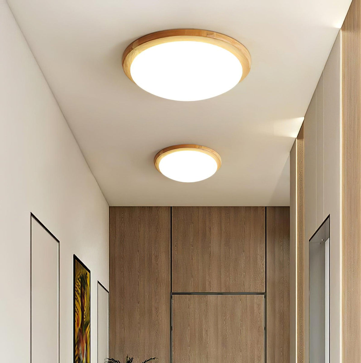 Myshae lámpara de techo moderna minimalista en madera