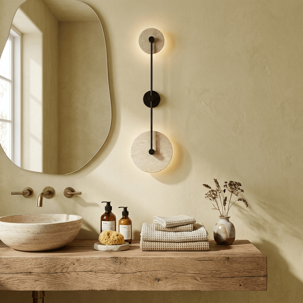 Noraline aplique de pared Disc travertino
