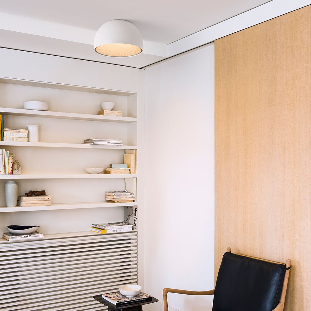 Coda lámpara de techo cúpula de madera minimalista