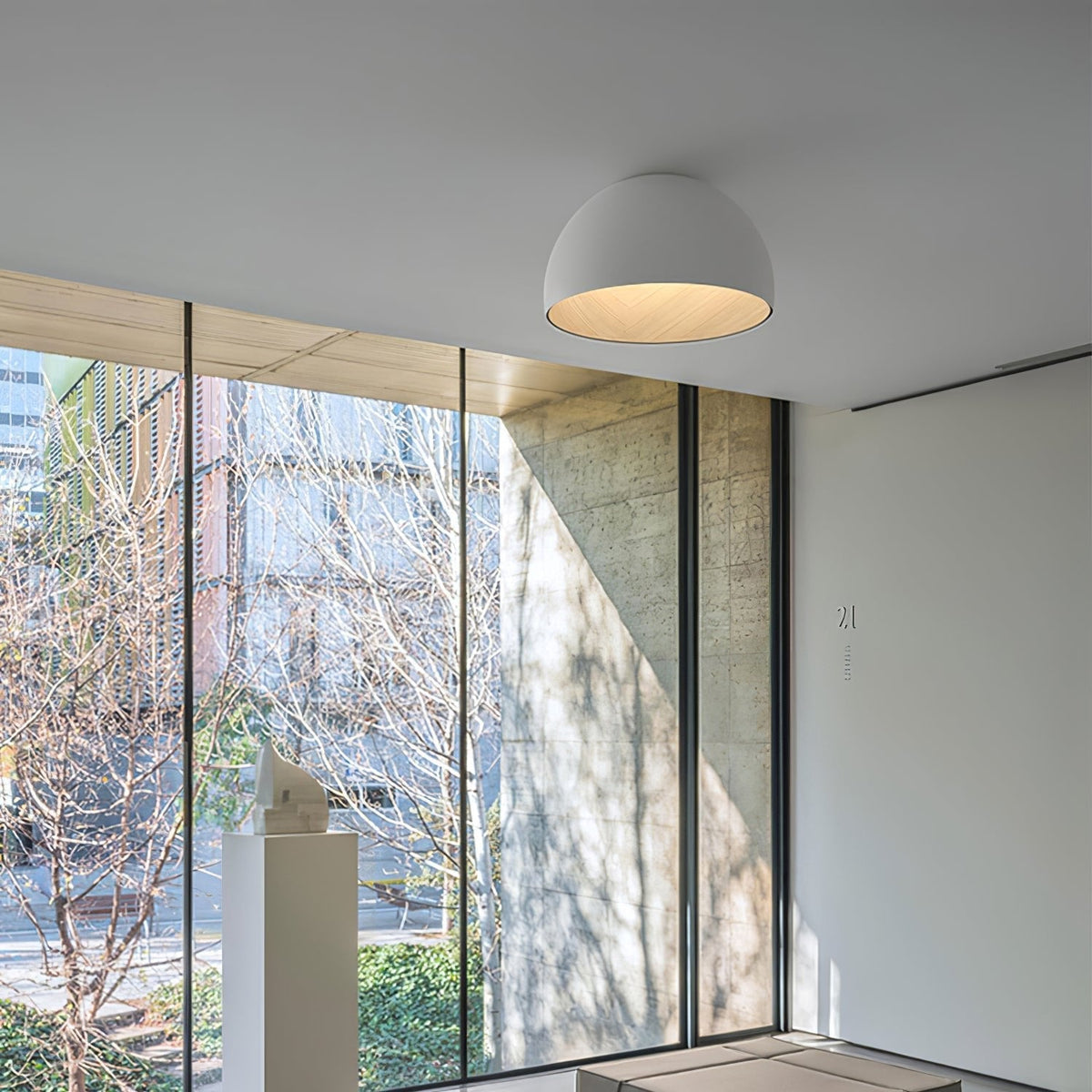 Coda lámpara de techo cúpula de madera minimalista