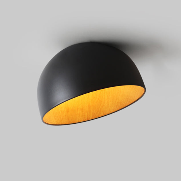 Coda lámpara de techo cúpula de madera minimalista