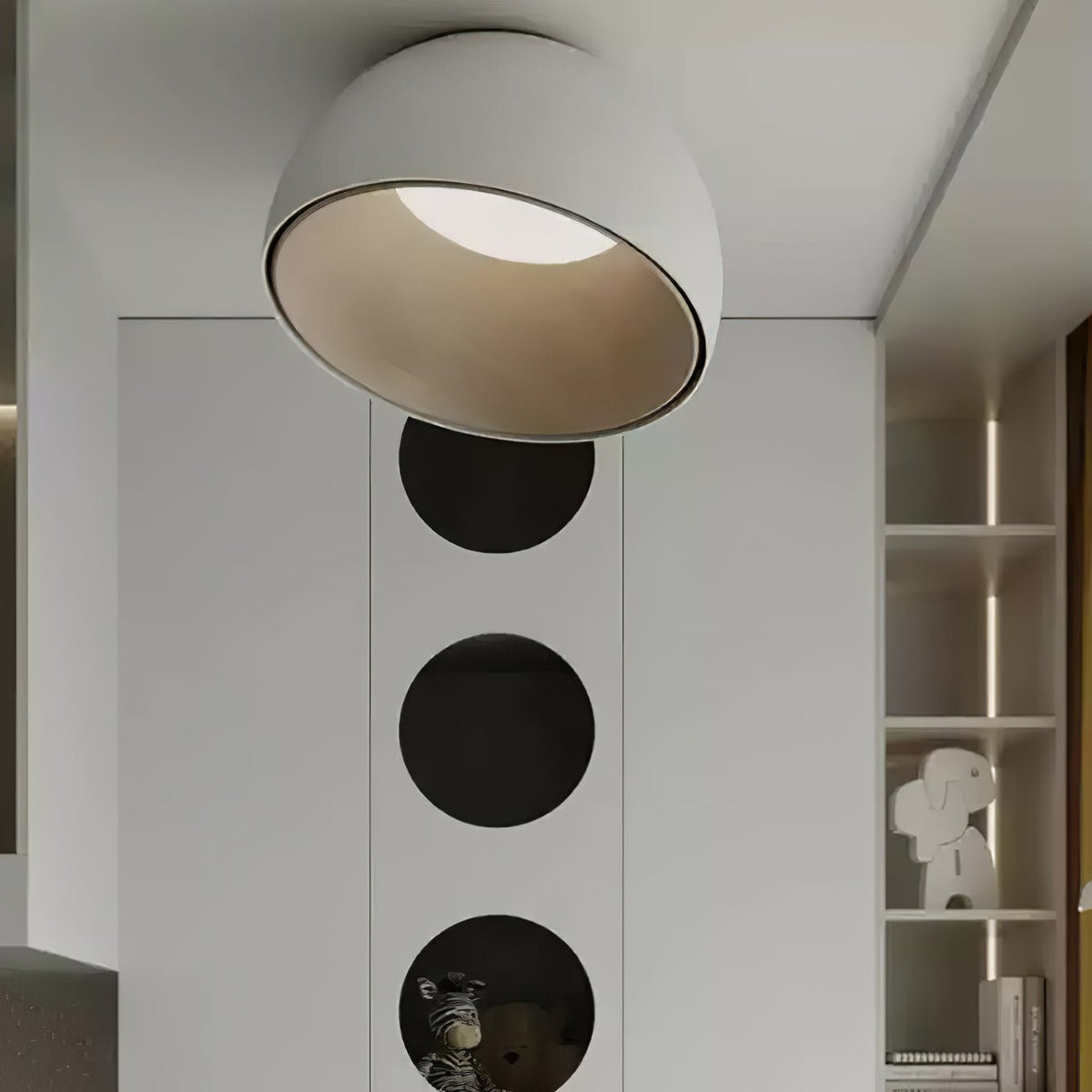 Coda lámpara de techo cúpula de madera minimalista