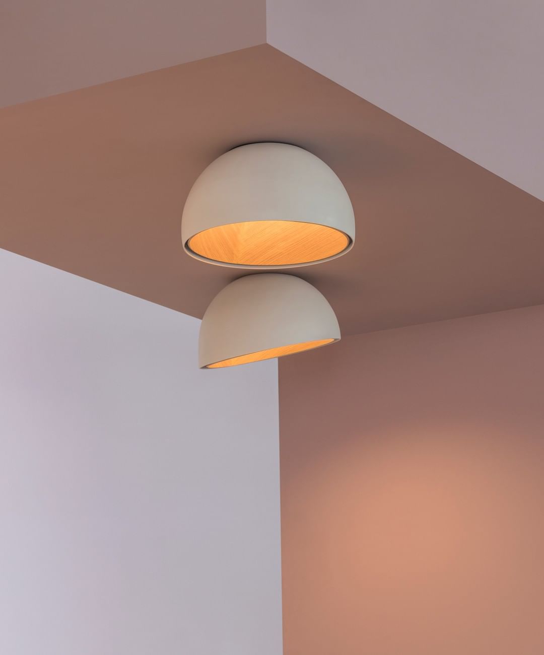 Coda lámpara de techo cúpula de madera minimalista