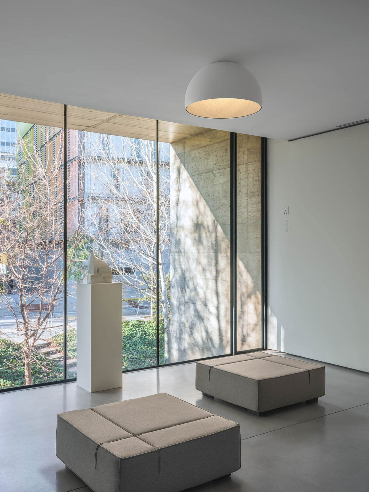 Coda lámpara de techo cúpula de madera minimalista