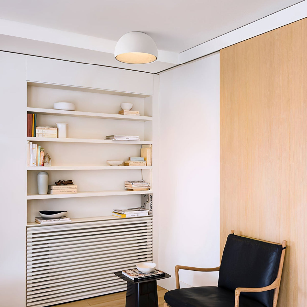 Coda lámpara de techo cúpula de madera minimalista