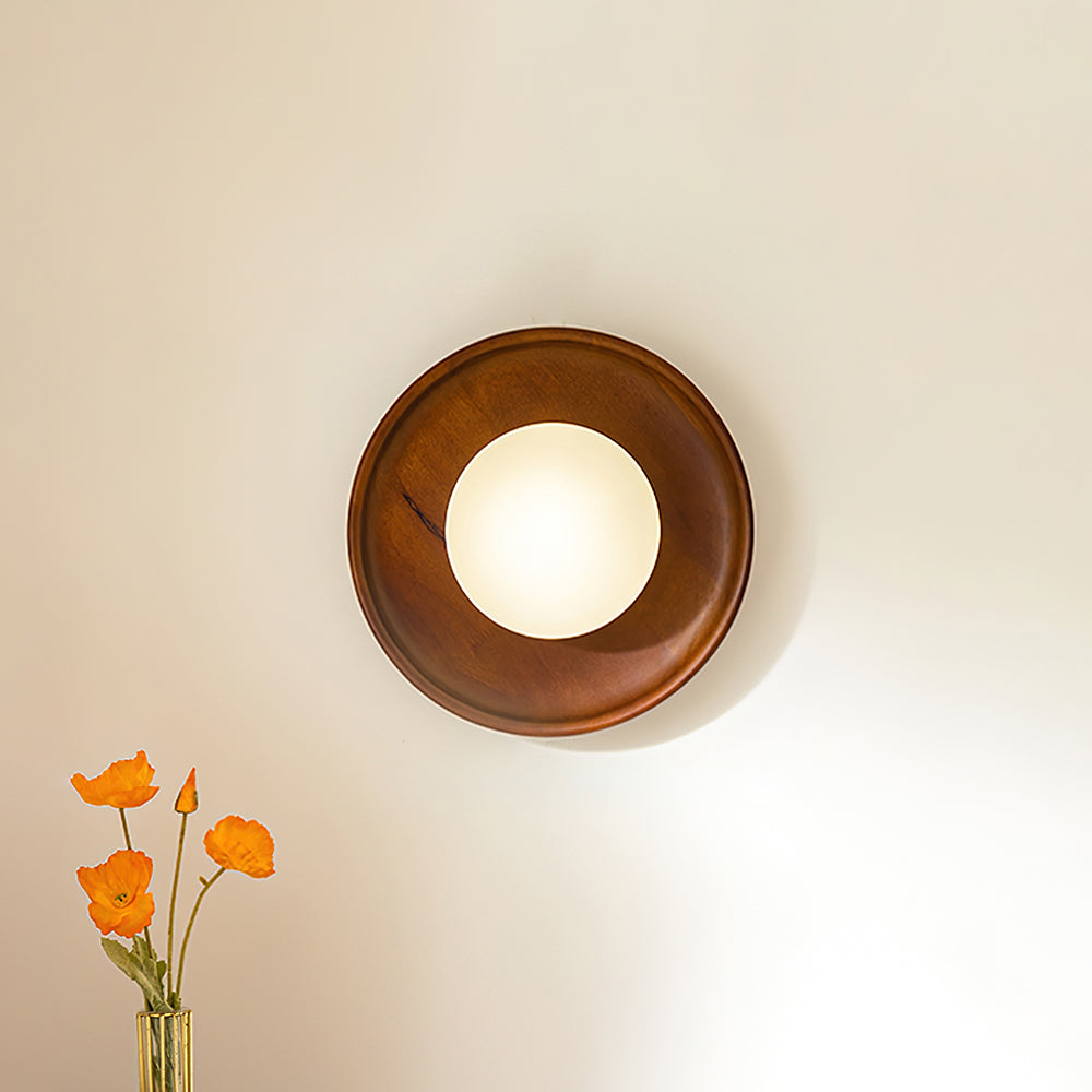 Runa aplique de pared de madera