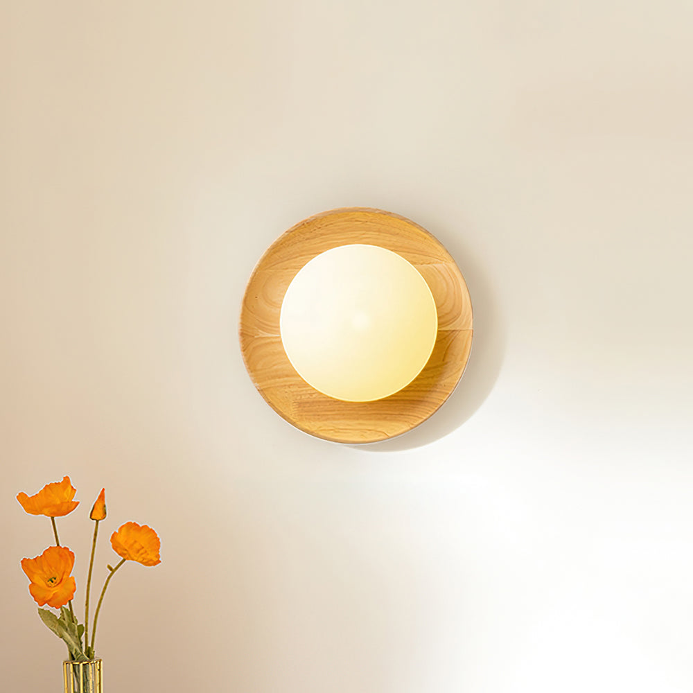 Runa aplique de pared de madera