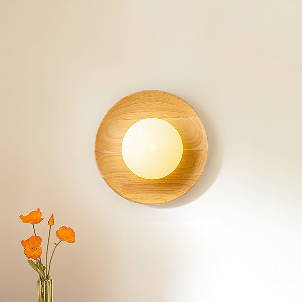 Runa aplique de pared de madera