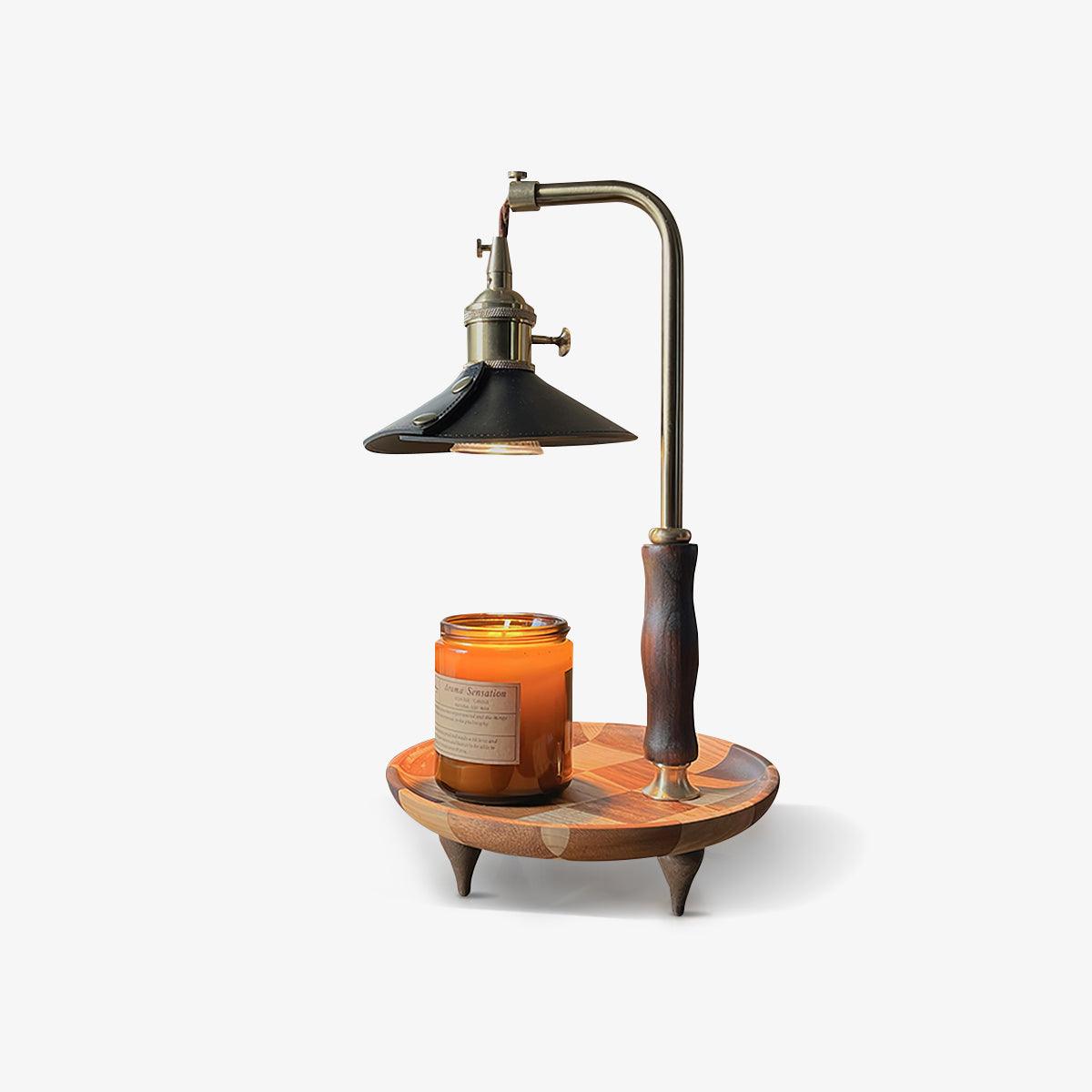 Cadorir lámpara de mesa industrial de cuero para escritorio