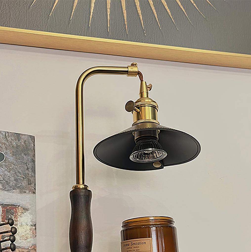 Cadorir lámpara de mesa industrial de cuero para escritorio