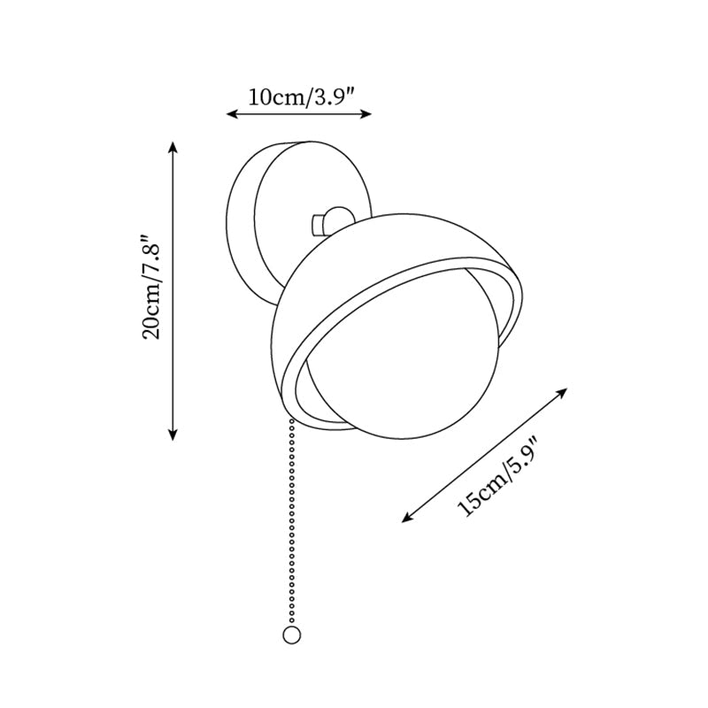 Eala aplique de pared travertino madera minimalista moderno