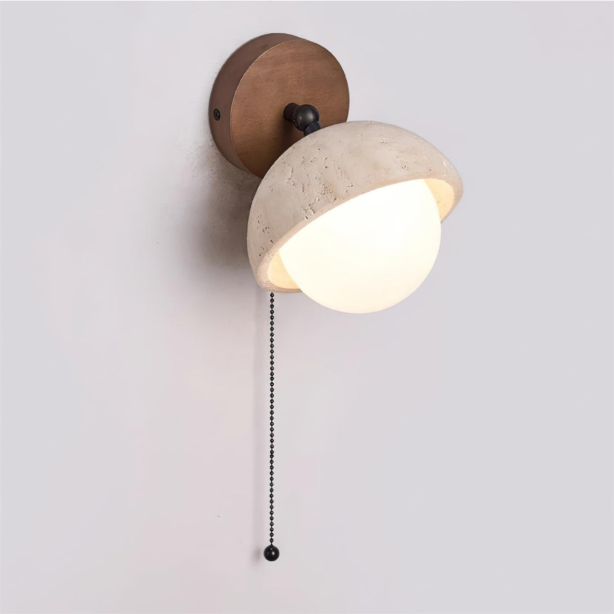 Eala aplique de pared travertino madera minimalista moderno