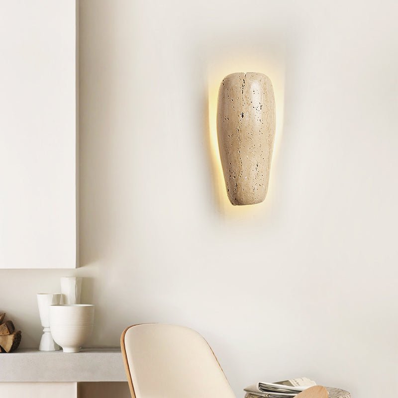 Haldenra aplique de pared en piedra terrosa