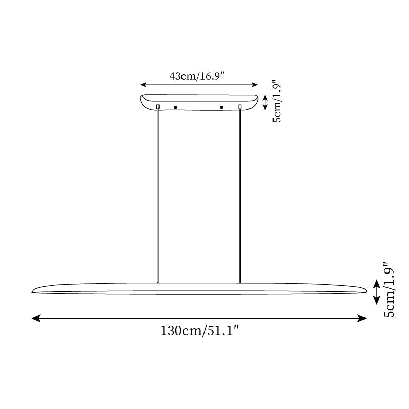 Duvane Lámpara Colgante Lineal Madera Moderno LED