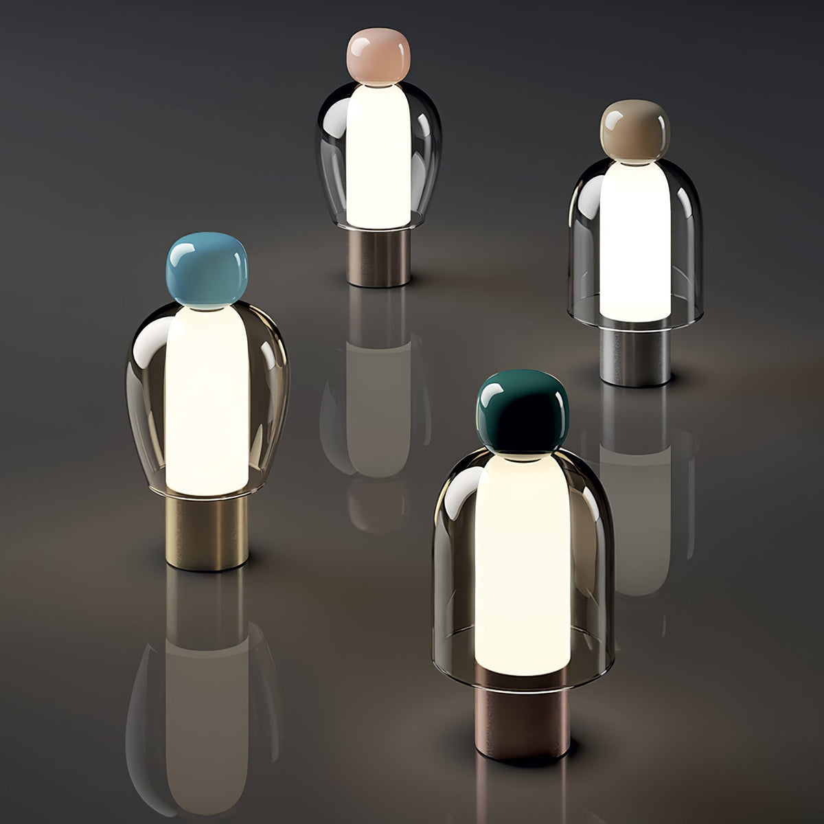 Nara lámpara de mesa artística de vidrio