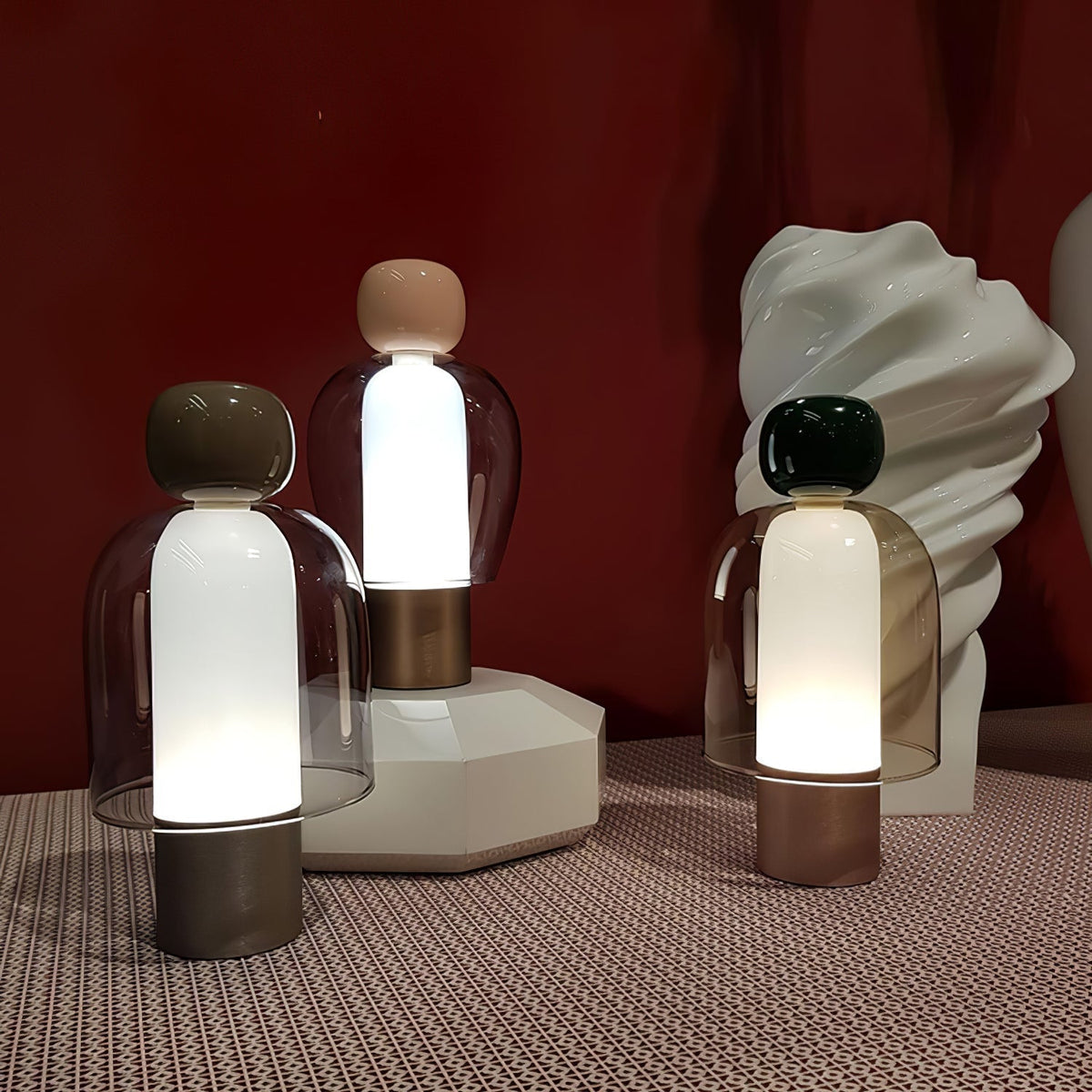 Nara lámpara de mesa artística de vidrio