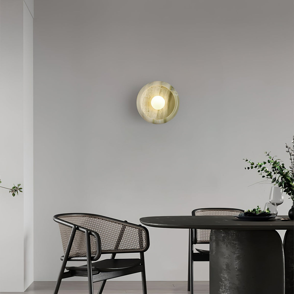 Molt aplique de pared de jade natural en mármol estilo nórdico