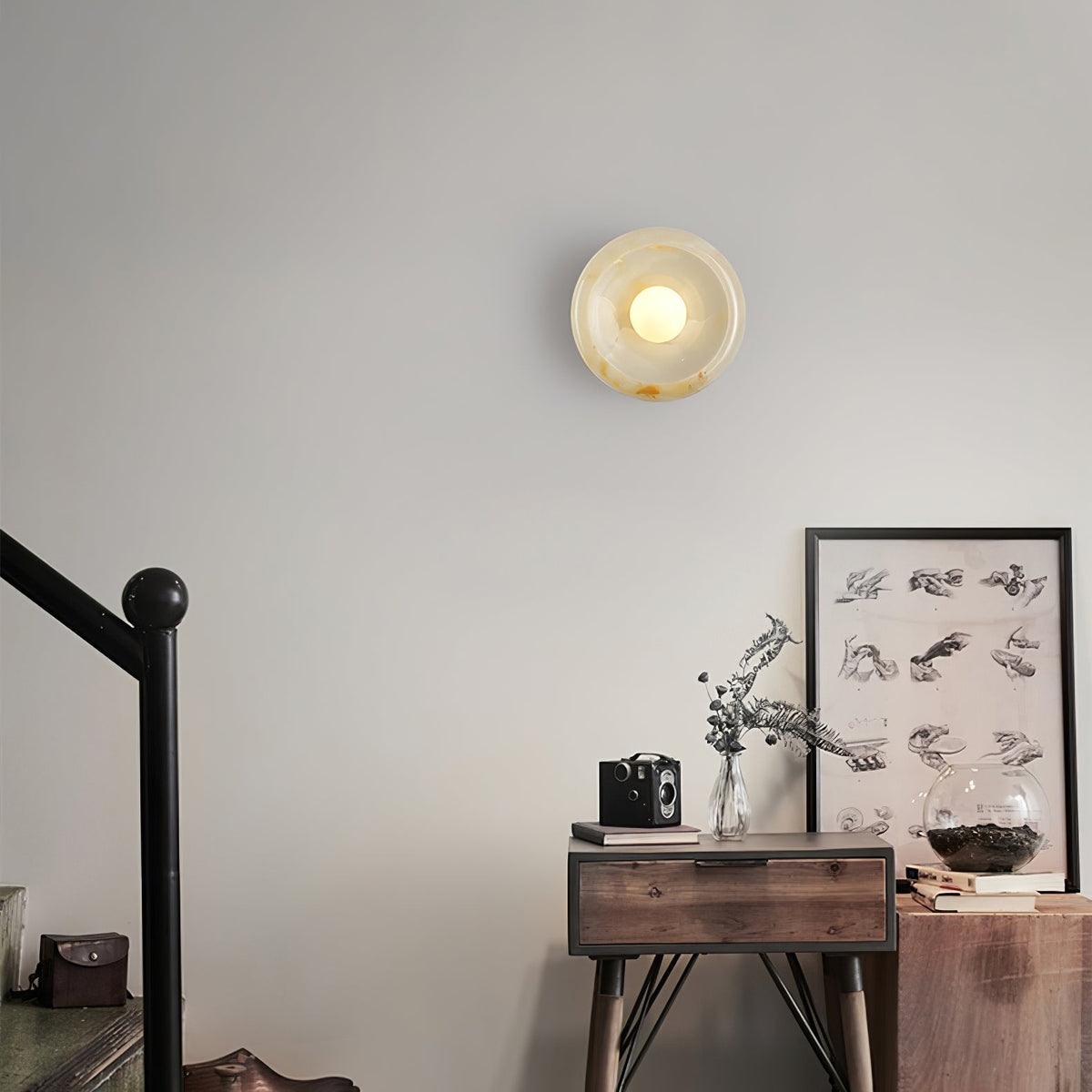 Molt aplique de pared de jade natural en mármol estilo nórdico