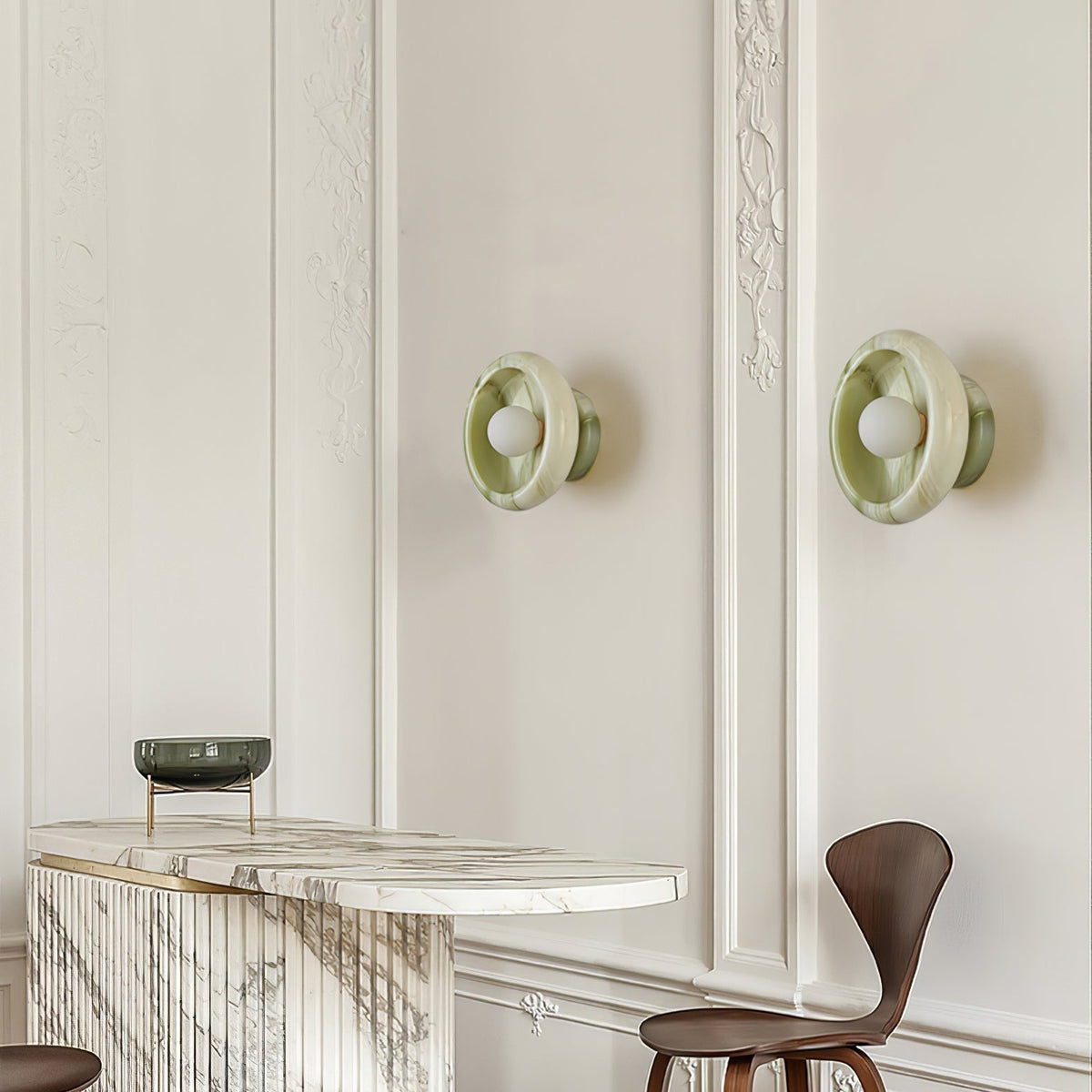 Molt aplique de pared de jade natural en mármol estilo nórdico
