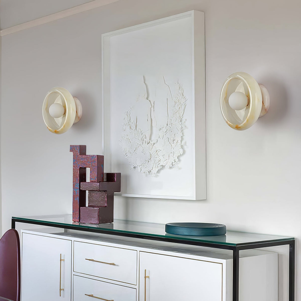 Molt aplique de pared de jade natural en mármol estilo nórdico