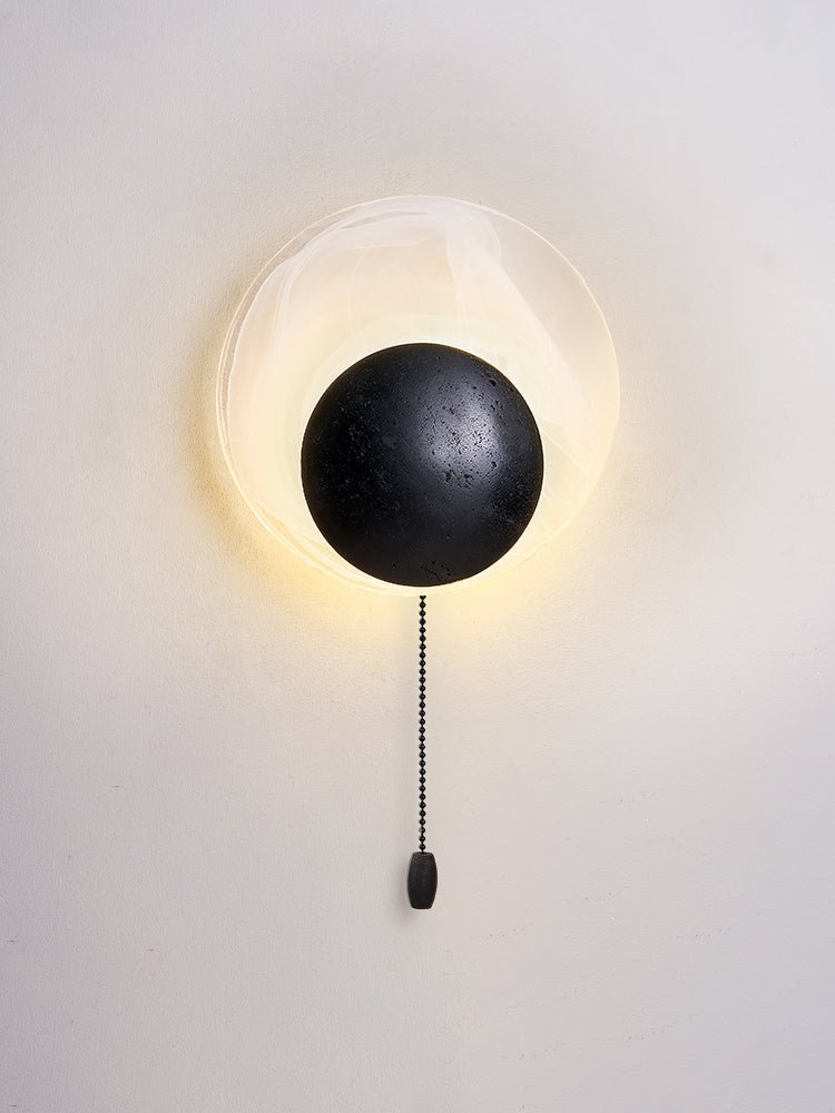 Orla Cosmica Eclipse negra travertino aplique de pared